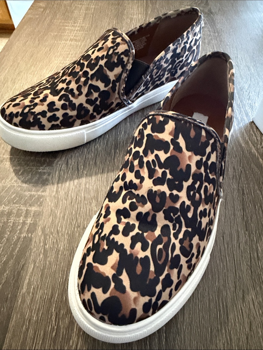 Steve Madden Leopard-Print Slip-On Loafers in Black 
WOMENS SHOES